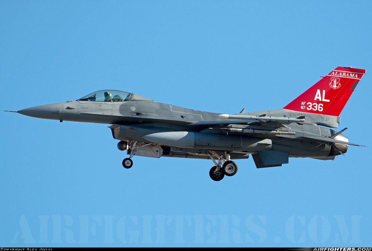 USA - Air Force General Dynamics F-16C Fighting Falcon 87-0336 at Las Vegas - Nellis AFB (LSV / KLSV), USA