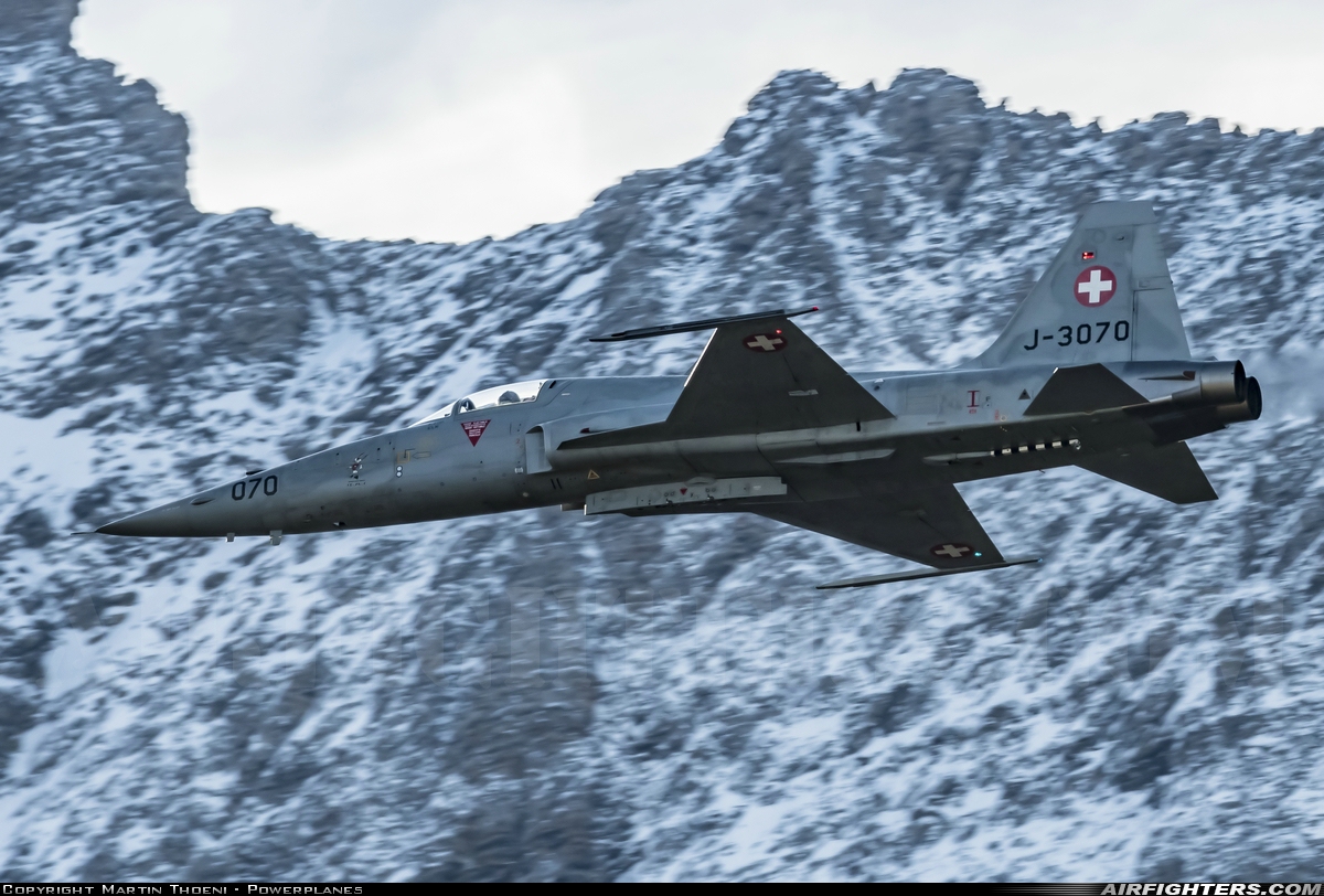 Switzerland - Air Force Northrop F-5E Tiger II J-3070 at Off-Airport - Axalp, Switzerland