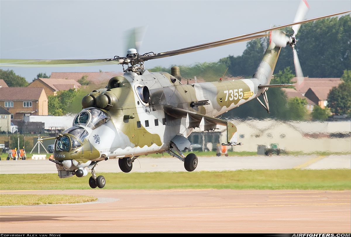 Czech Republic - Air Force Mil Mi-35 (Mi-24V) 7355 at Fairford (FFD / EGVA), UK