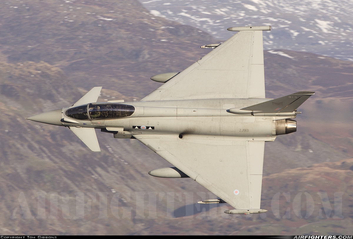 UK - Air Force Eurofighter Typhoon FGR4 ZJ913 at Off-Airport - Machynlleth Loop Area, UK