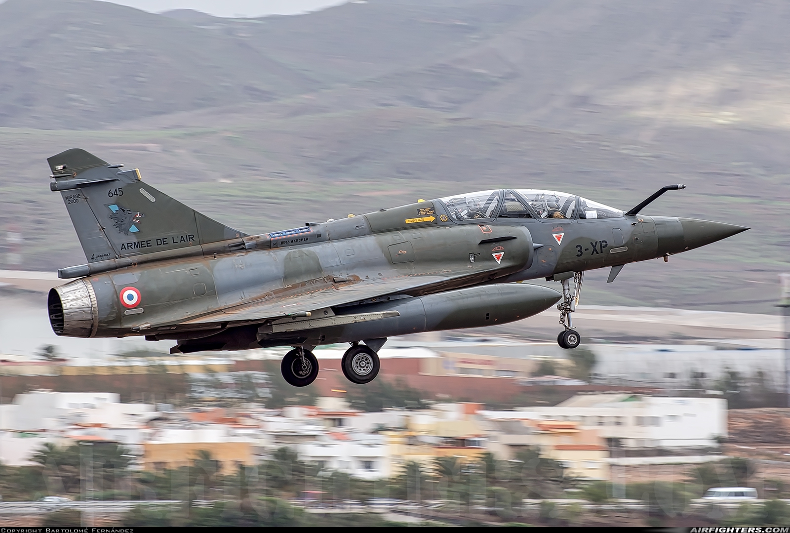 France - Air Force Dassault Mirage 2000D 645 at Gran Canaria (- Las Palmas / Gando) (LPA / GCLP), Spain