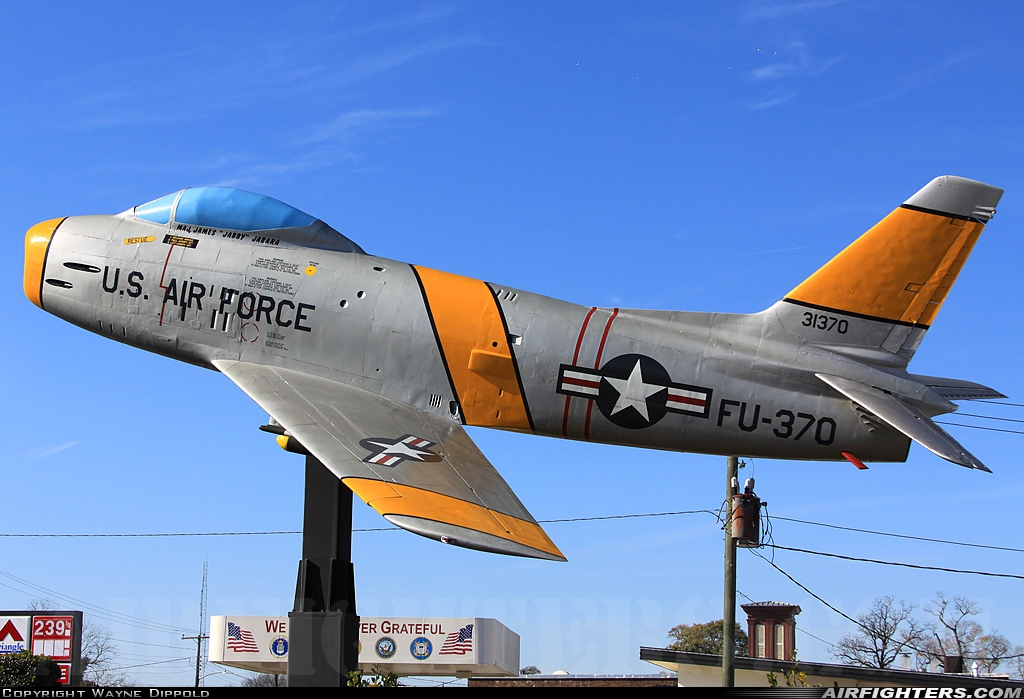 USA - Air Force North American F-86H Sabre 53-1370 at Off-Airport - Goldsboro, USA