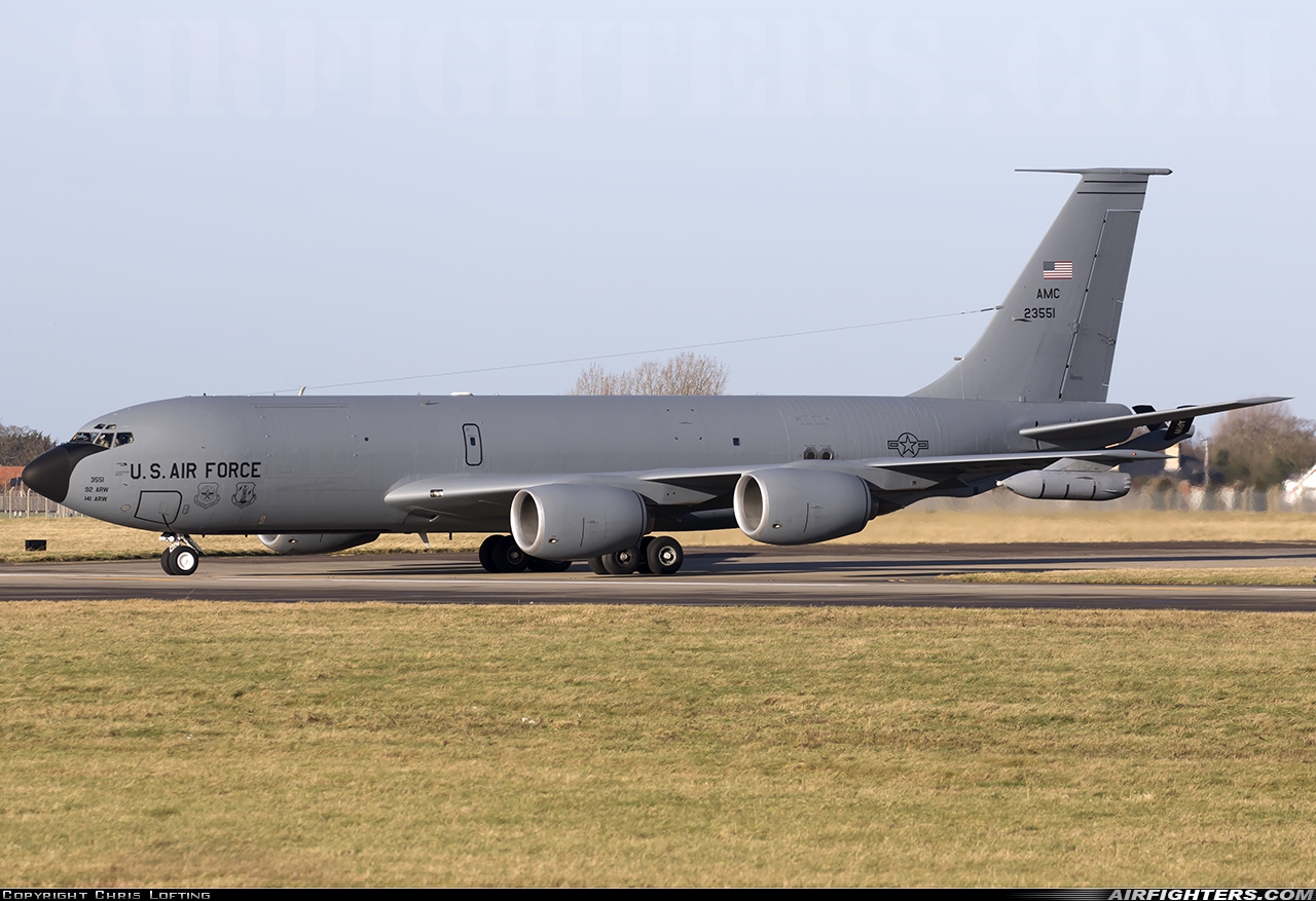 USA - Air Force Boeing KC-135R Stratotanker (717-148) 62-3551 at Mildenhall (MHZ / GXH / EGUN), UK
