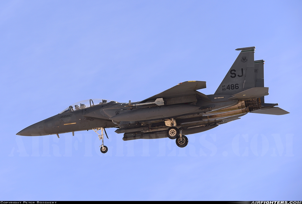 USA - Air Force McDonnell Douglas F-15E Strike Eagle 89-0486 at Las Vegas - Nellis AFB (LSV / KLSV), USA
