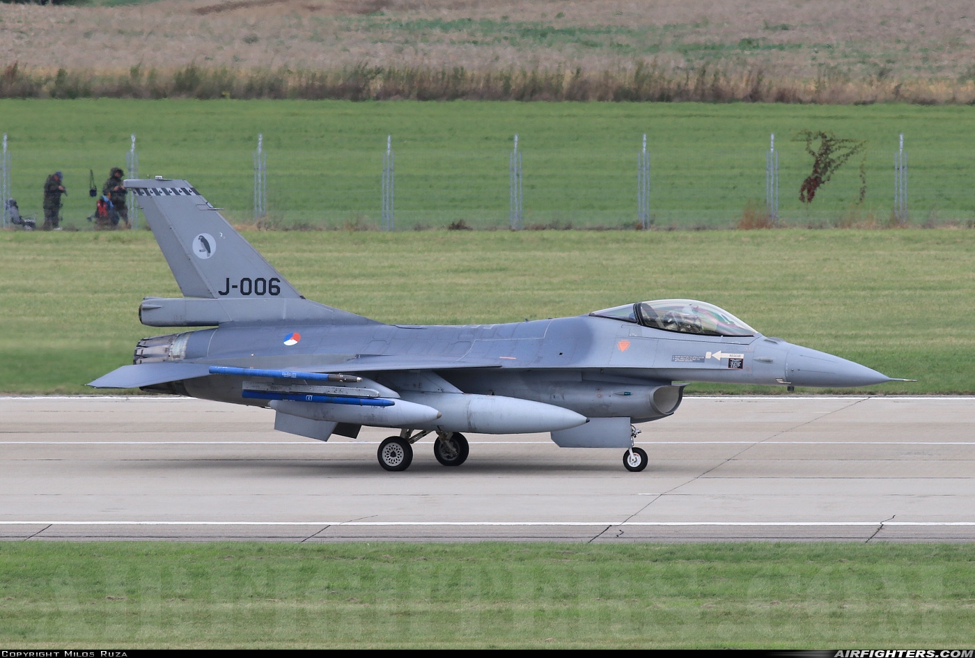 Netherlands - Air Force General Dynamics F-16AM Fighting Falcon J-006 at Ostrava - Mosnov (OSR / LKMT), Czech Republic