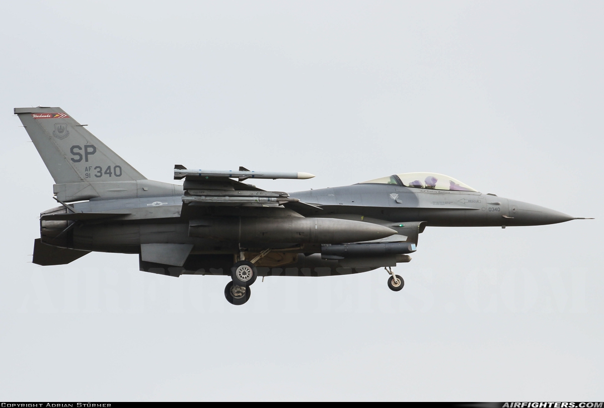 USA - Air Force General Dynamics F-16C Fighting Falcon 91-0340 at Spangdahlem (SPM / ETAD), Germany