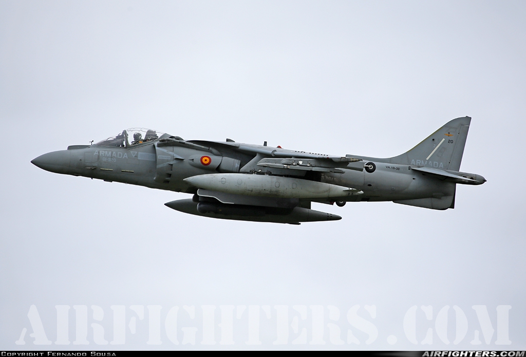 Spain - Navy McDonnell Douglas EAV-8B+ Harrier II VA.1B-30 at Rota (LERT), Spain