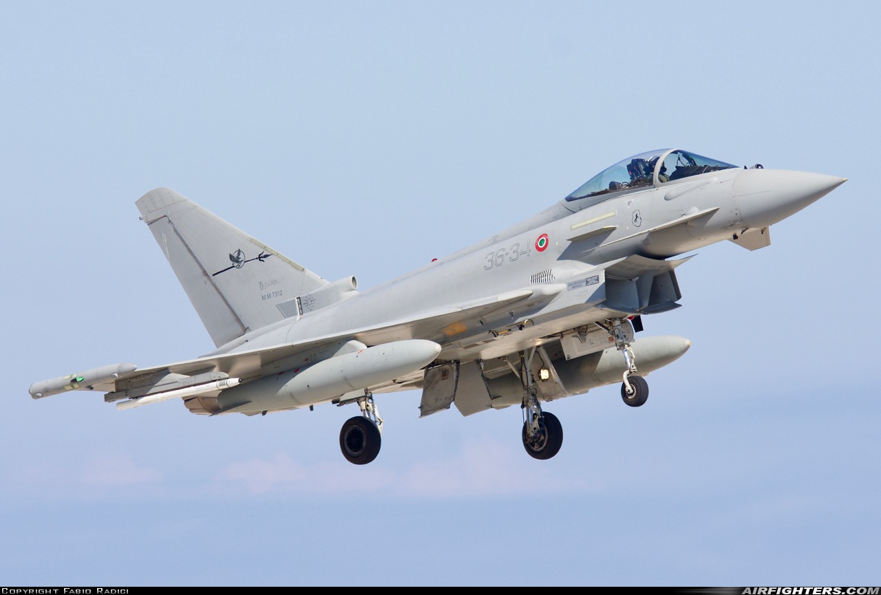 Italy - Air Force Eurofighter F-2000A Typhoon (EF-2000S) MM7312 at Trapani - Birgi (TPS / LICT), Italy