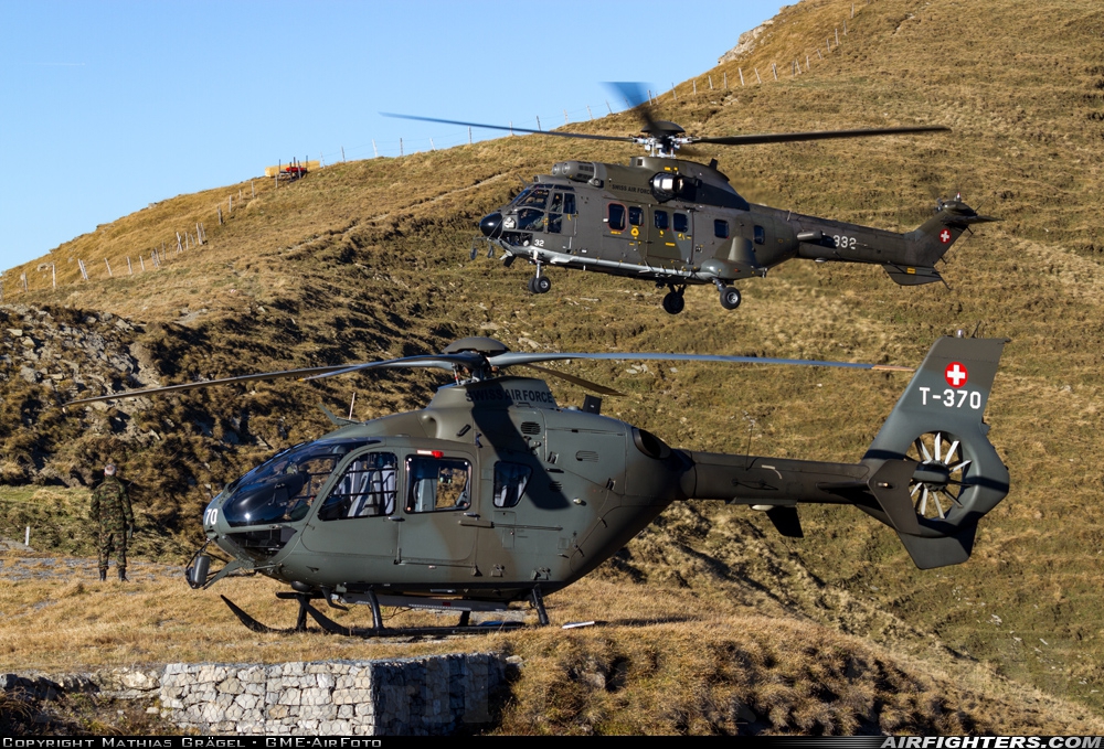 Switzerland - Air Force Eurocopter TH05 (EC-635P2+) T-370 at Off-Airport - Axalp, Switzerland