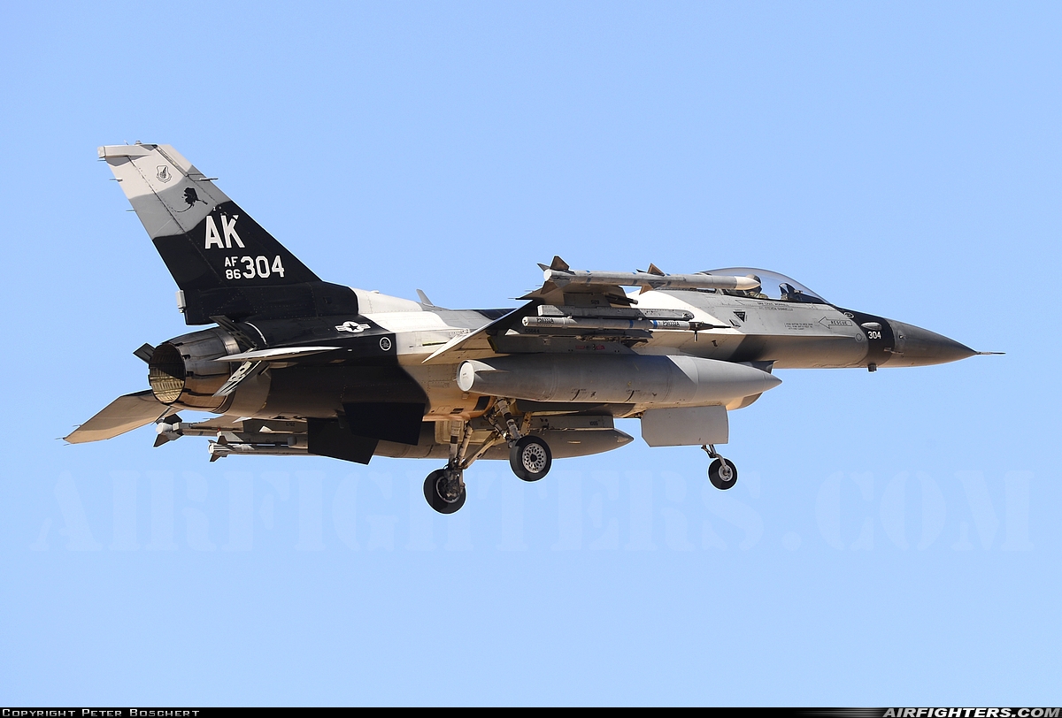 USA - Air Force General Dynamics F-16C Fighting Falcon 86-0304 at Las Vegas - Nellis AFB (LSV / KLSV), USA
