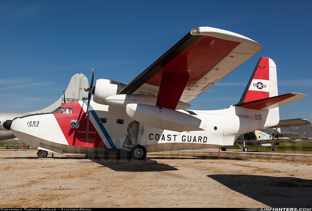 USA - Coast Guard Grumman HU-16E Albatross 1293 at Riverside - March ARB (AFB / Field) (RIV / KRIV), USA