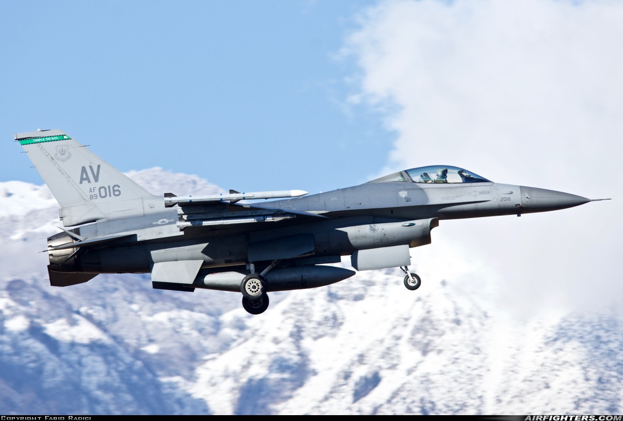 USA - Air Force General Dynamics F-16C Fighting Falcon 89-2016 at Aviano (- Pagliano e Gori) (AVB / LIPA), Italy