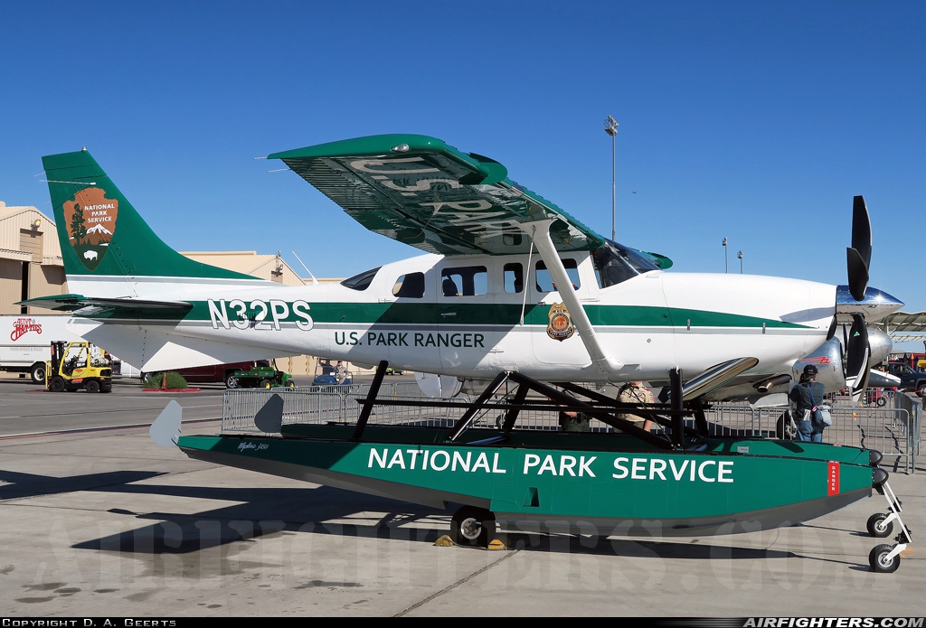 USA - Departement of The Interior Cessna T206H Turbo Stationair N32PS at Las Vegas - Nellis AFB (LSV / KLSV), USA