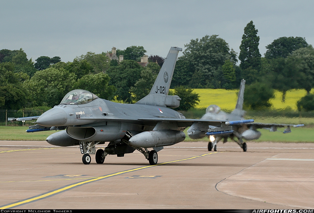 Netherlands - Air Force General Dynamics F-16AM Fighting Falcon J-021 at Fairford (FFD / EGVA), UK