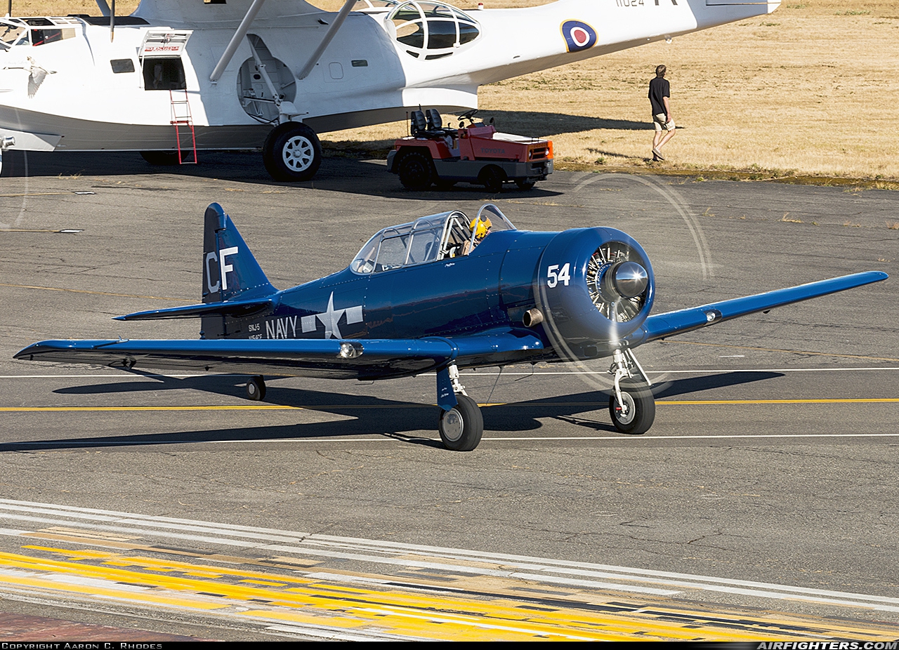 Private North American SNJ-4 Texan N154CF at Everett - Snohomish County / Paine Field (PAE / KPAE), USA