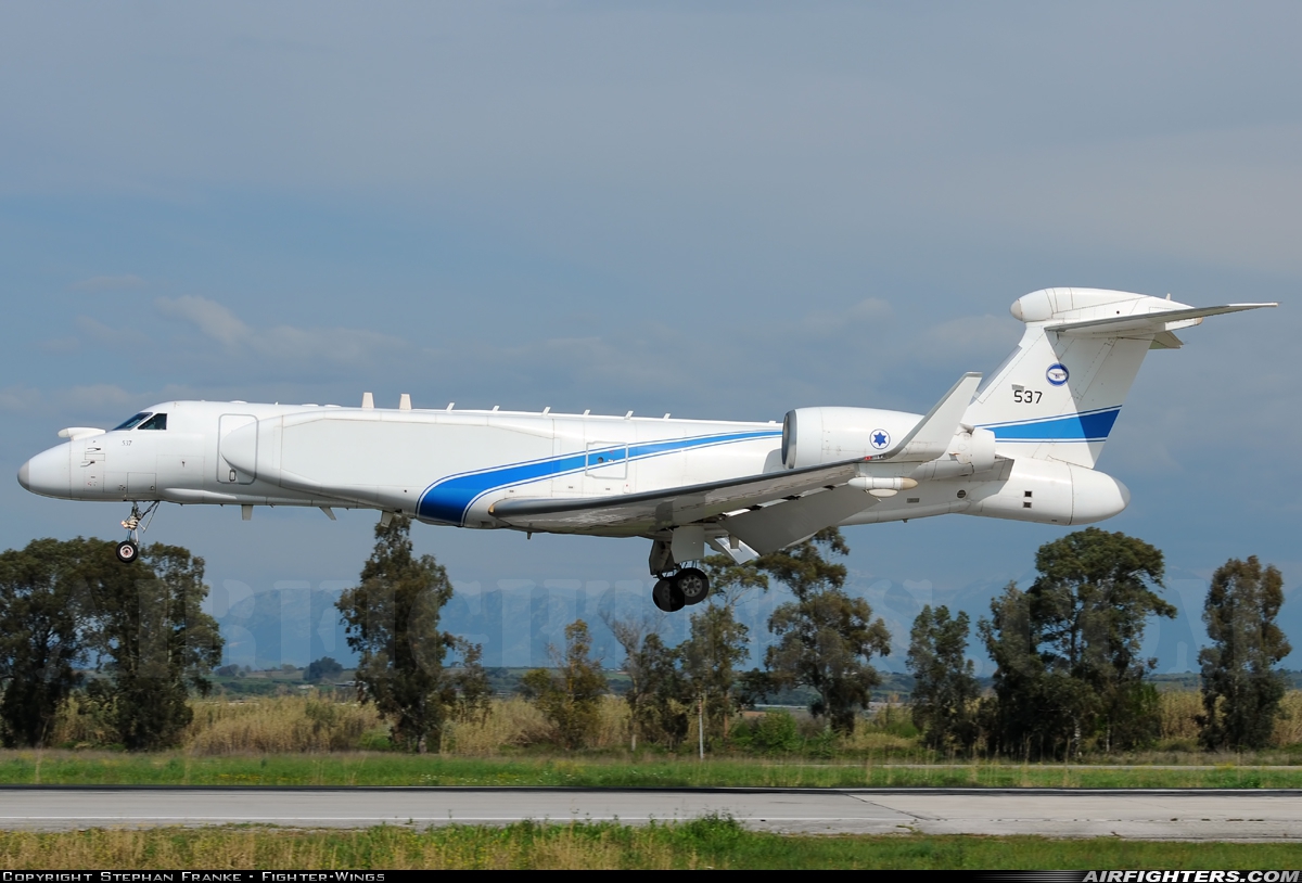 Israel - Air Force Gulfstream Aerospace G-550 Nachshson Aitam 537 at Andravida (Pyrgos -) (PYR / LGAD), Greece