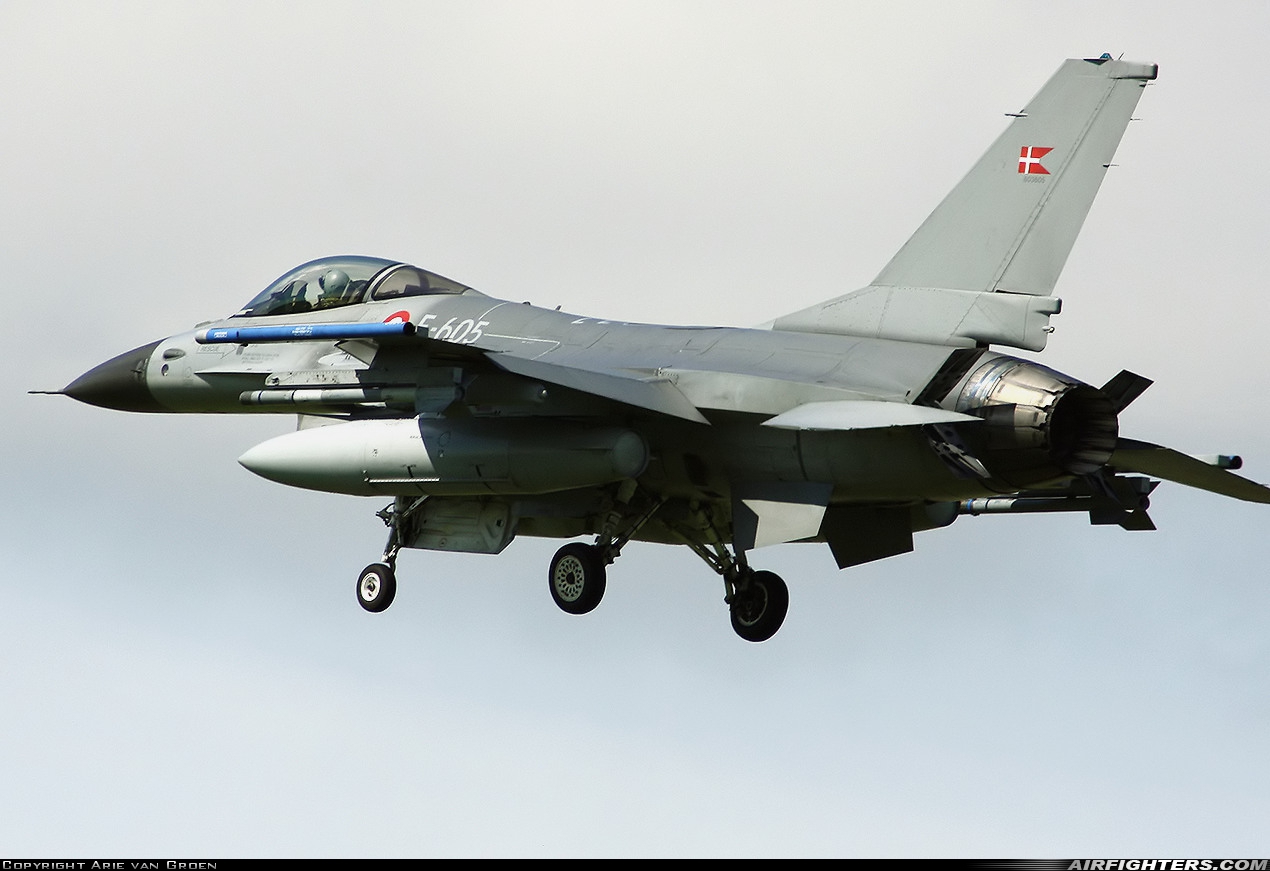 Denmark - Air Force General Dynamics F-16AM Fighting Falcon E-605 at Leeuwarden (LWR / EHLW), Netherlands
