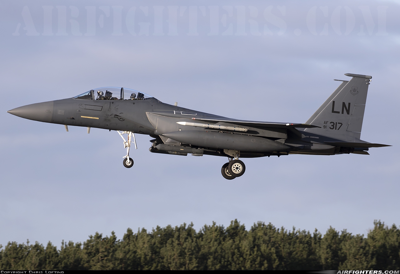 USA - Air Force McDonnell Douglas F-15E Strike Eagle 91-0317 at Lakenheath (LKZ / EGUL), UK