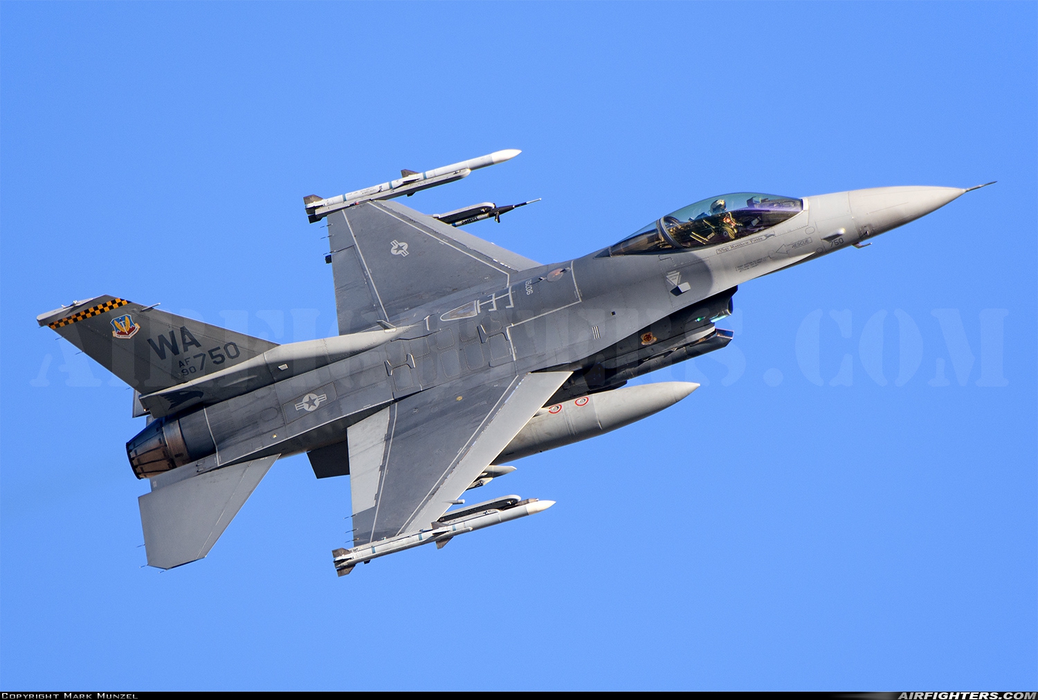 USA - Air Force General Dynamics F-16C Fighting Falcon 90-0750 at Las Vegas - Nellis AFB (LSV / KLSV), USA