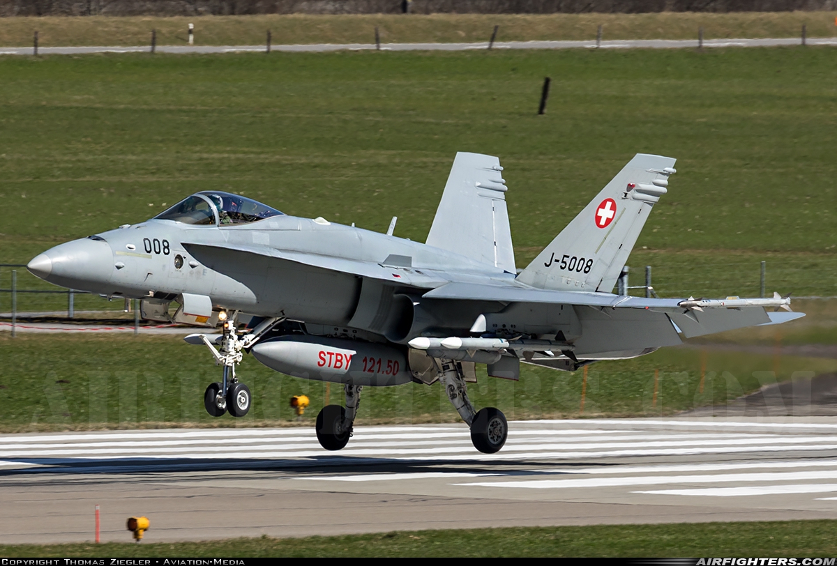 Switzerland - Air Force McDonnell Douglas F/A-18C Hornet J-5008 at Meiringen (LSMM), Switzerland