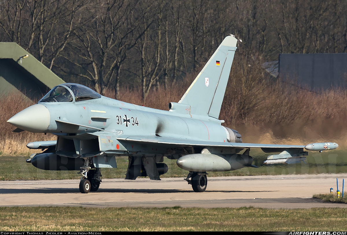 Germany - Air Force Eurofighter EF-2000 Typhoon S 31+34 at Leeuwarden (LWR / EHLW), Netherlands