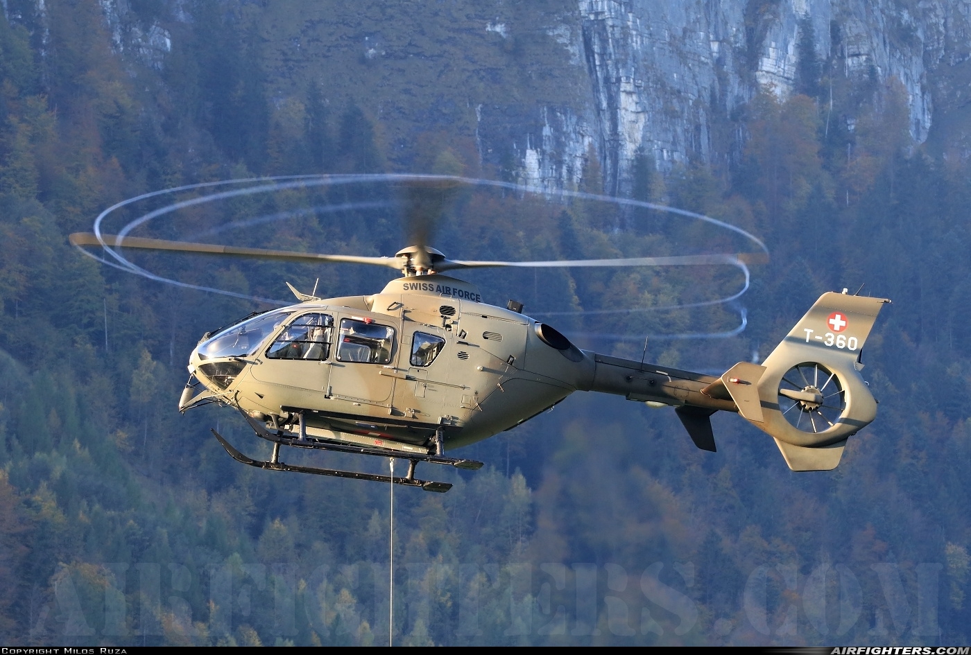 Switzerland - Air Force Eurocopter TH05 (EC-635P2+) T-360 at Meiringen (LSMM), Switzerland