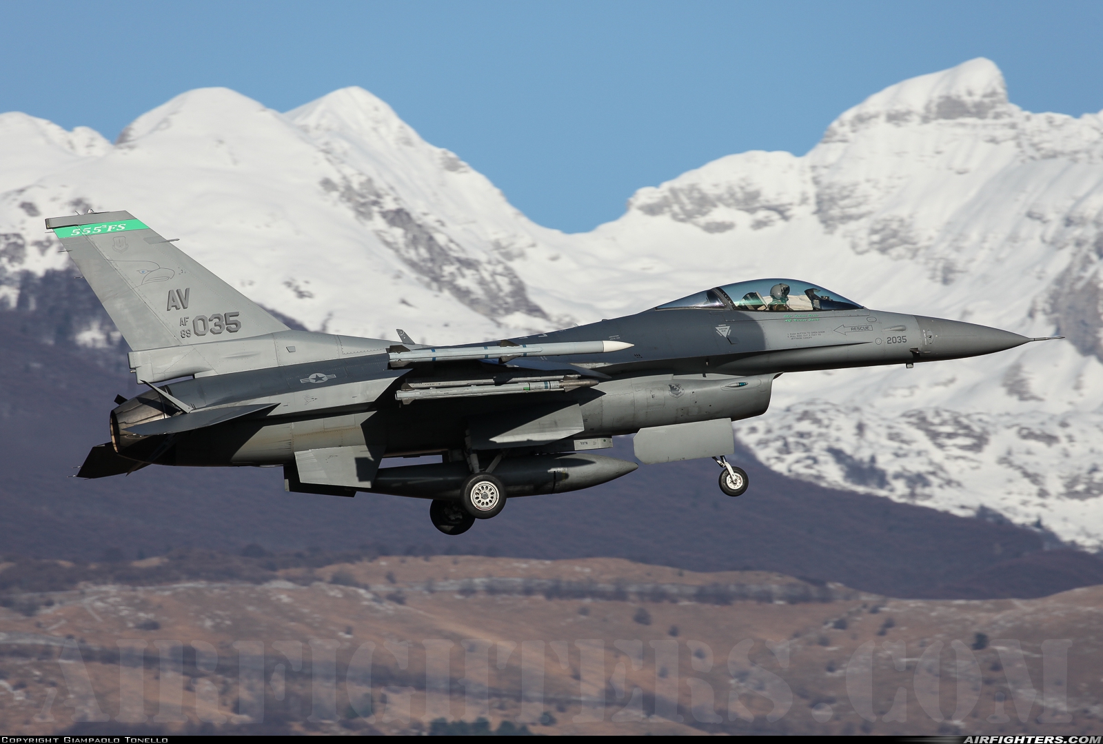 USA - Air Force General Dynamics F-16C Fighting Falcon 89-2035 at Aviano (- Pagliano e Gori) (AVB / LIPA), Italy