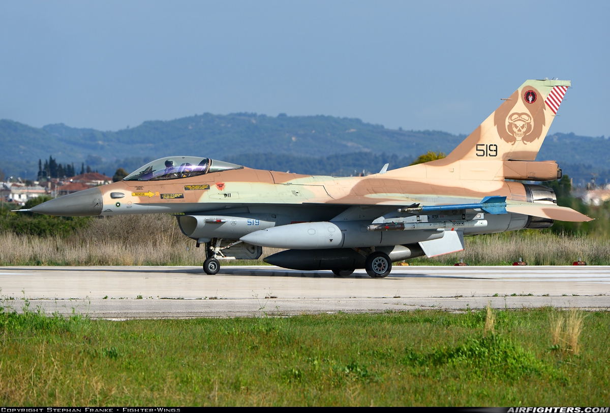Israel - Air Force General Dynamics F-16C Fighting Falcon 519 at Andravida (Pyrgos -) (PYR / LGAD), Greece