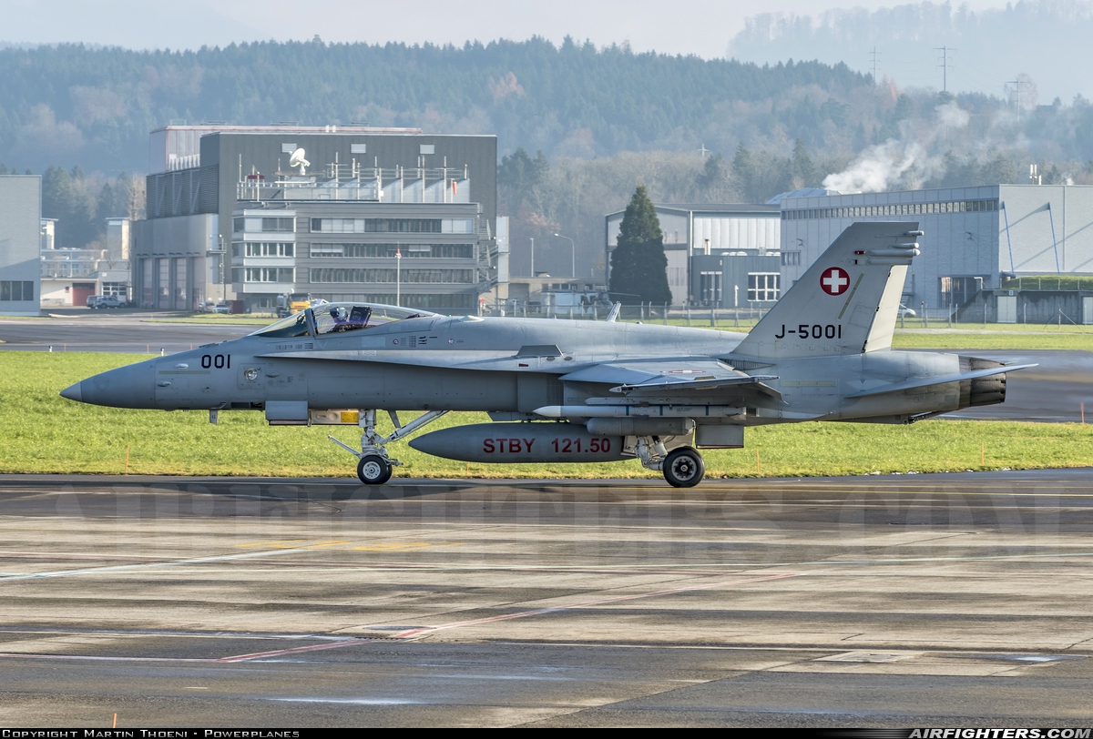 Switzerland - Air Force McDonnell Douglas F/A-18C Hornet J-5001 at Emmen (EML / LSME), Switzerland