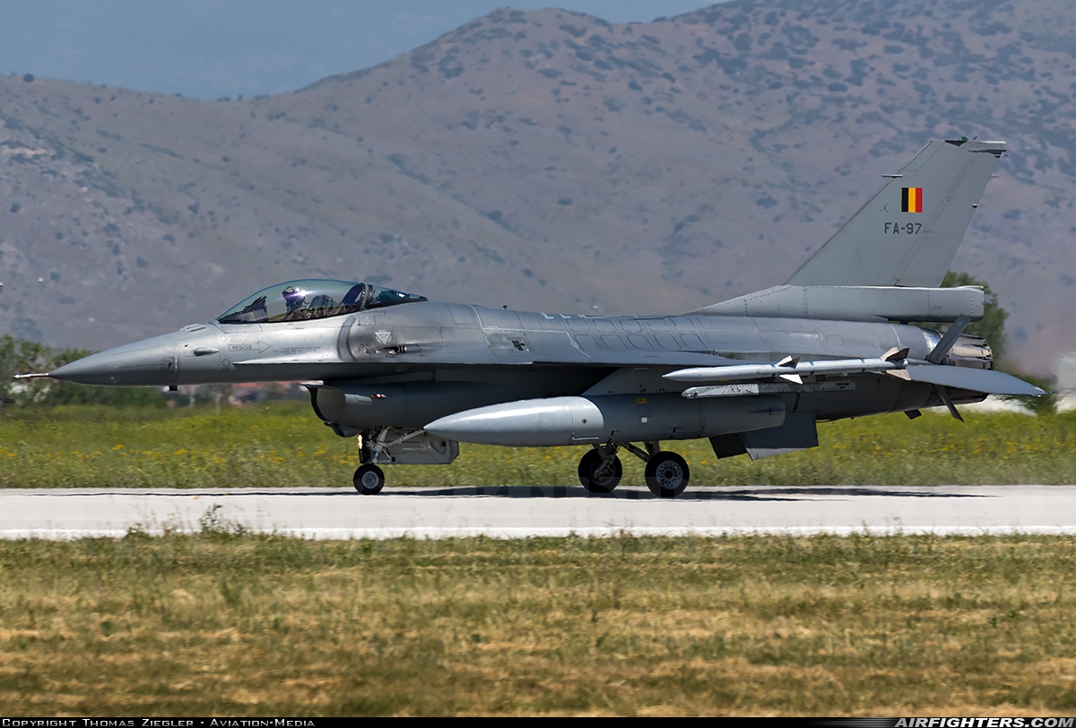 Belgium - Air Force General Dynamics F-16AM Fighting Falcon FA-97 at Larissa (LRA / LGLR), Greece