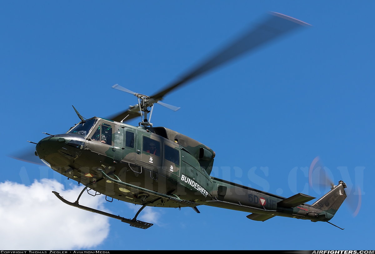 Austria - Air Force Agusta-Bell AB-212 5D-HF at Off-Airport - Salzburgerland, Austria