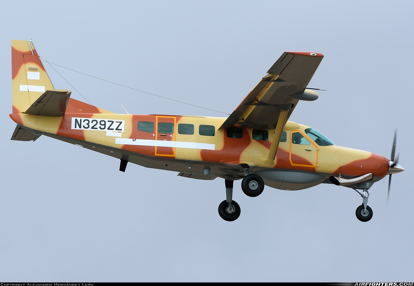 Chad - Air Force Cessna 208B Grand Caravan EX N329ZZ at Gran Canaria (- Las Palmas / Gando) (LPA / GCLP), Spain