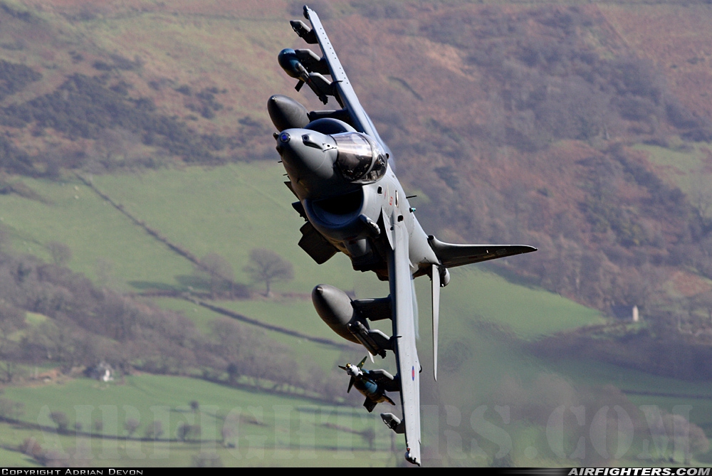 UK - Air Force British Aerospace Harrier GR.9A ZD327 at Off-Airport - Machynlleth Loop Area, UK