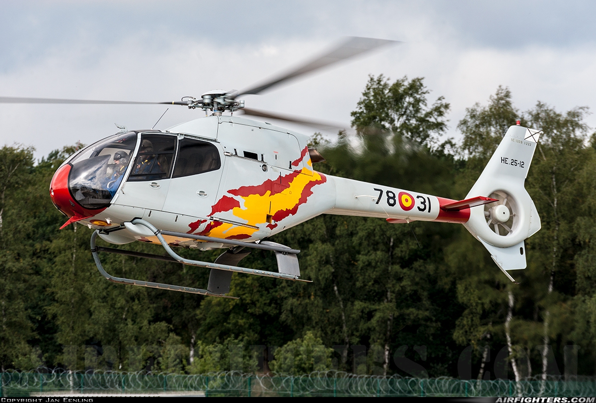 Spain - Air Force Eurocopter EC-120B Colibri HE.25-12 at Kleine Brogel (EBBL), Belgium