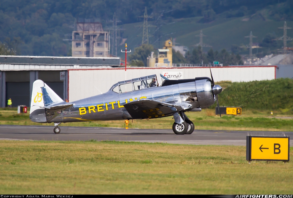 Private North American T-6G Texan F-AZCQ at Sion (- Sitten) (SIR / LSGS / LSMS), Switzerland