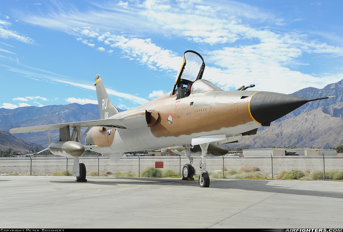 USA - Air Force Republic F-105D Thunderchief 61-0108 at Palm Springs - Int. (Regional / Municipal) (PSP / KPSP), USA