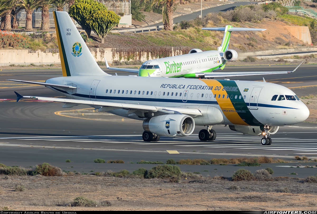 Brazil - Air Force Airbus VC-1A (A319-133ER) 2101 at Gran Canaria (- Las Palmas / Gando) (LPA / GCLP), Spain