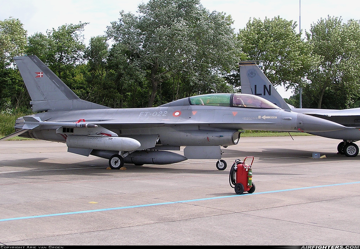 Denmark - Air Force General Dynamics F-16BM Fighting Falcon ET-022 at Leeuwarden (LWR / EHLW), Netherlands