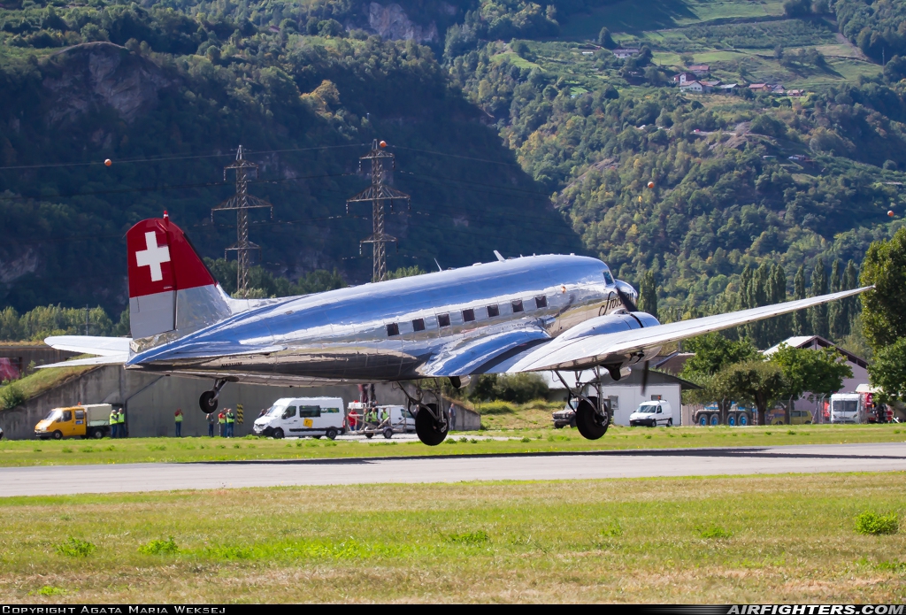 Private Douglas C-47A Skytrain N431HM at Sion (- Sitten) (SIR / LSGS / LSMS), Switzerland