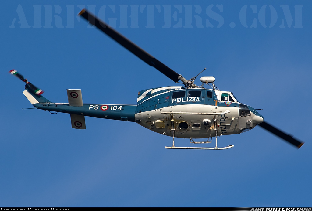 Italy - Polizia Agusta-Bell AB-212 MM81655 at Verona - Villafranca (Valerio Catullo) (VRN / LIPX), Italy