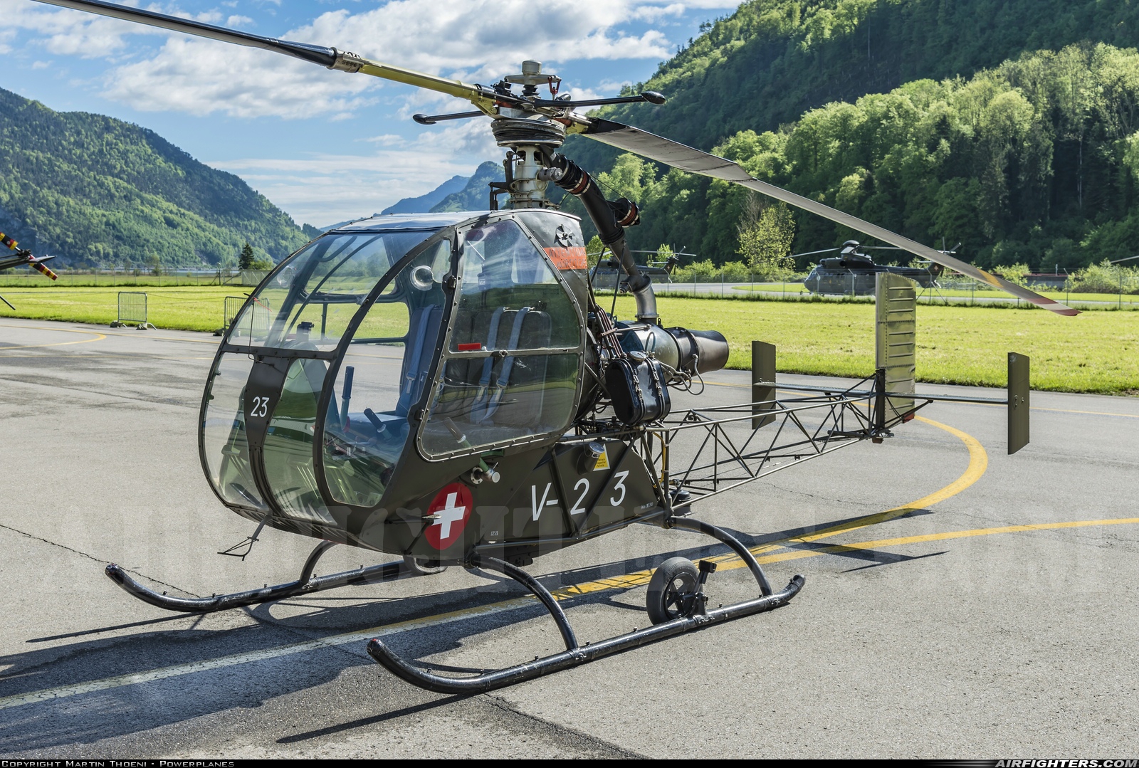Switzerland - Air Force Sud-Ouest SO.1221 Djinn V-23 at Alpnach (LSMA), Switzerland