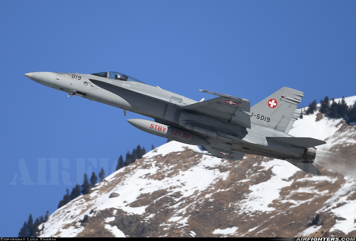Switzerland - Air Force McDonnell Douglas F/A-18C Hornet J-5019 at Meiringen (LSMM), Switzerland