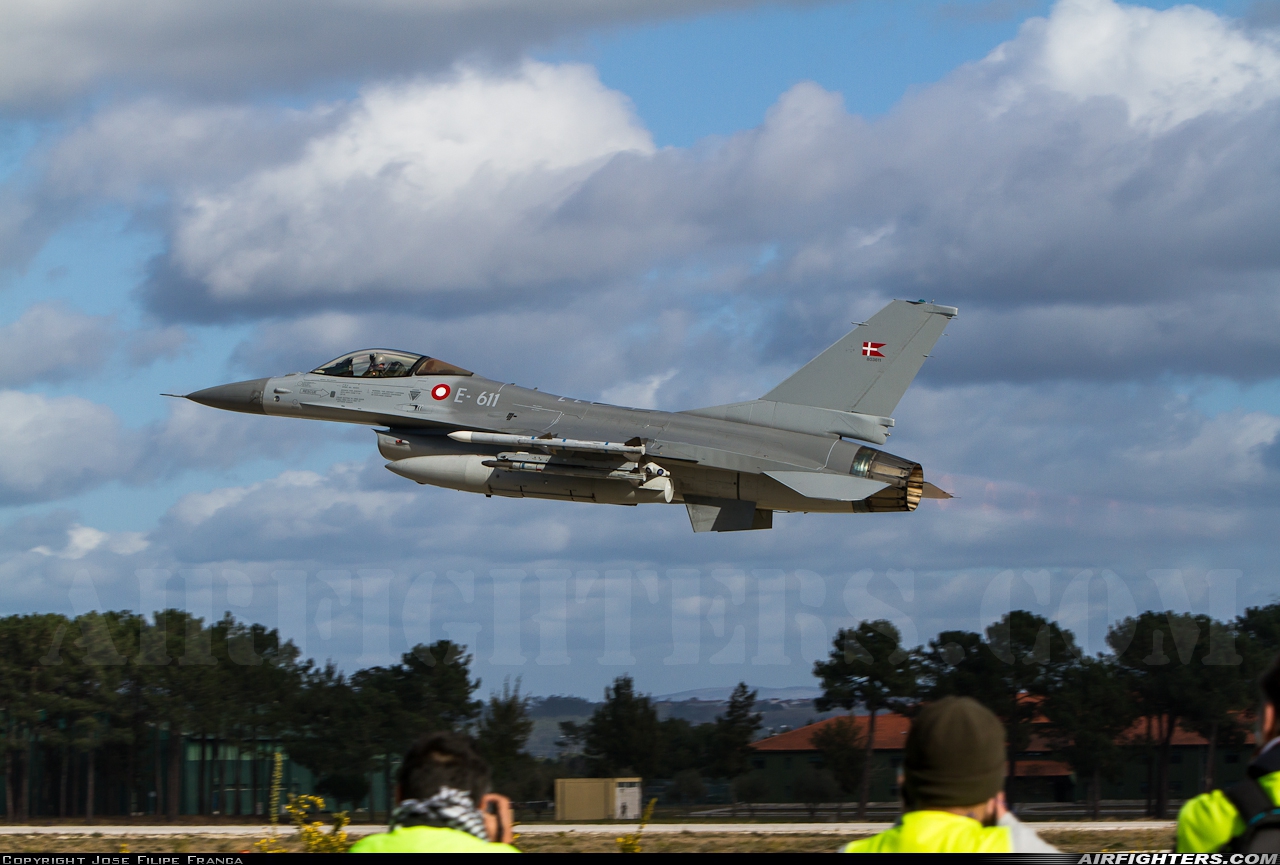 Denmark - Air Force General Dynamics F-16AM Fighting Falcon E-611 at Monte Real (BA5) (LPMR), Portugal