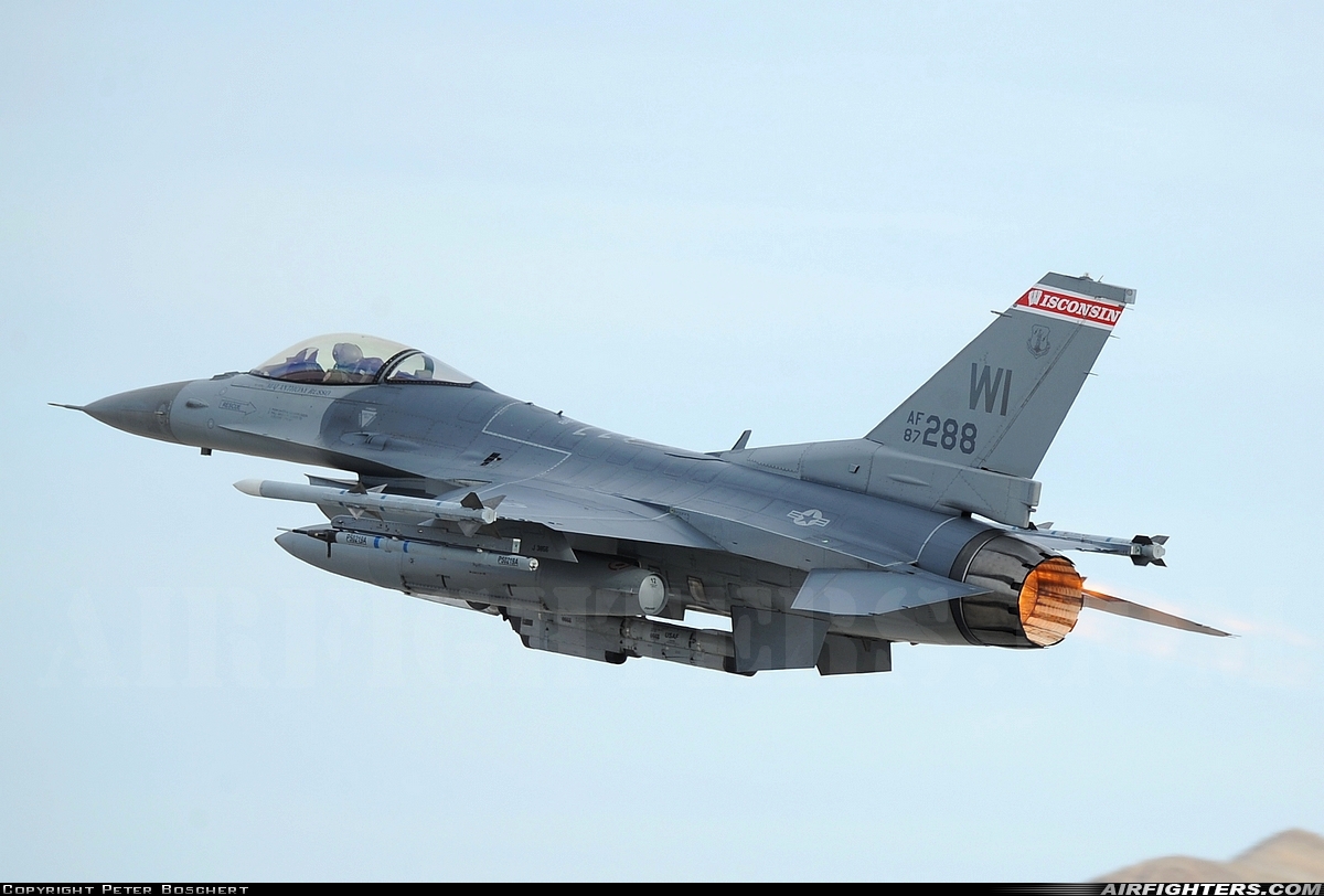USA - Air Force General Dynamics F-16C Fighting Falcon 87-0288 at Las Vegas - Nellis AFB (LSV / KLSV), USA