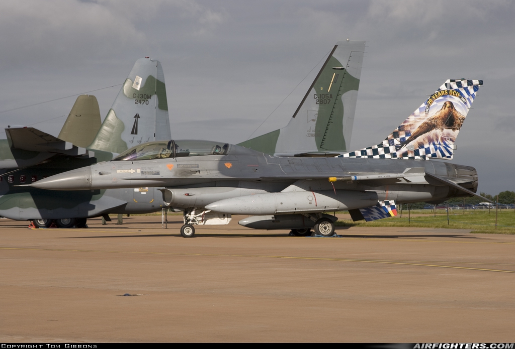 Belgium - Air Force General Dynamics F-16BM Fighting Falcon FB-18 at Fairford (FFD / EGVA), UK