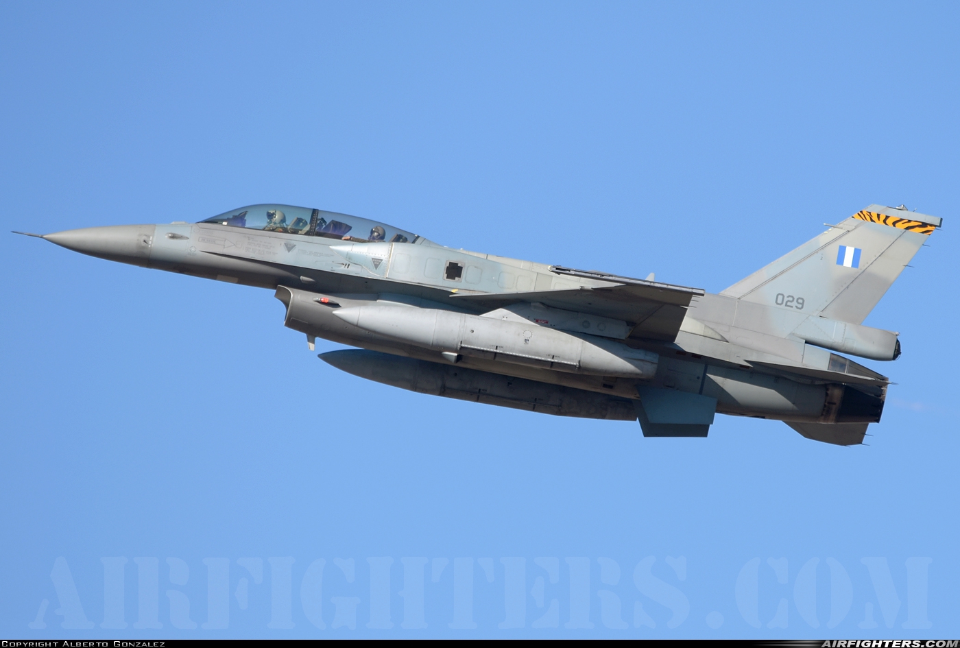 Greece - Air Force General Dynamics F-16D Fighting Falcon 028 at Albacete (- Los Llanos) (LEAB), Spain