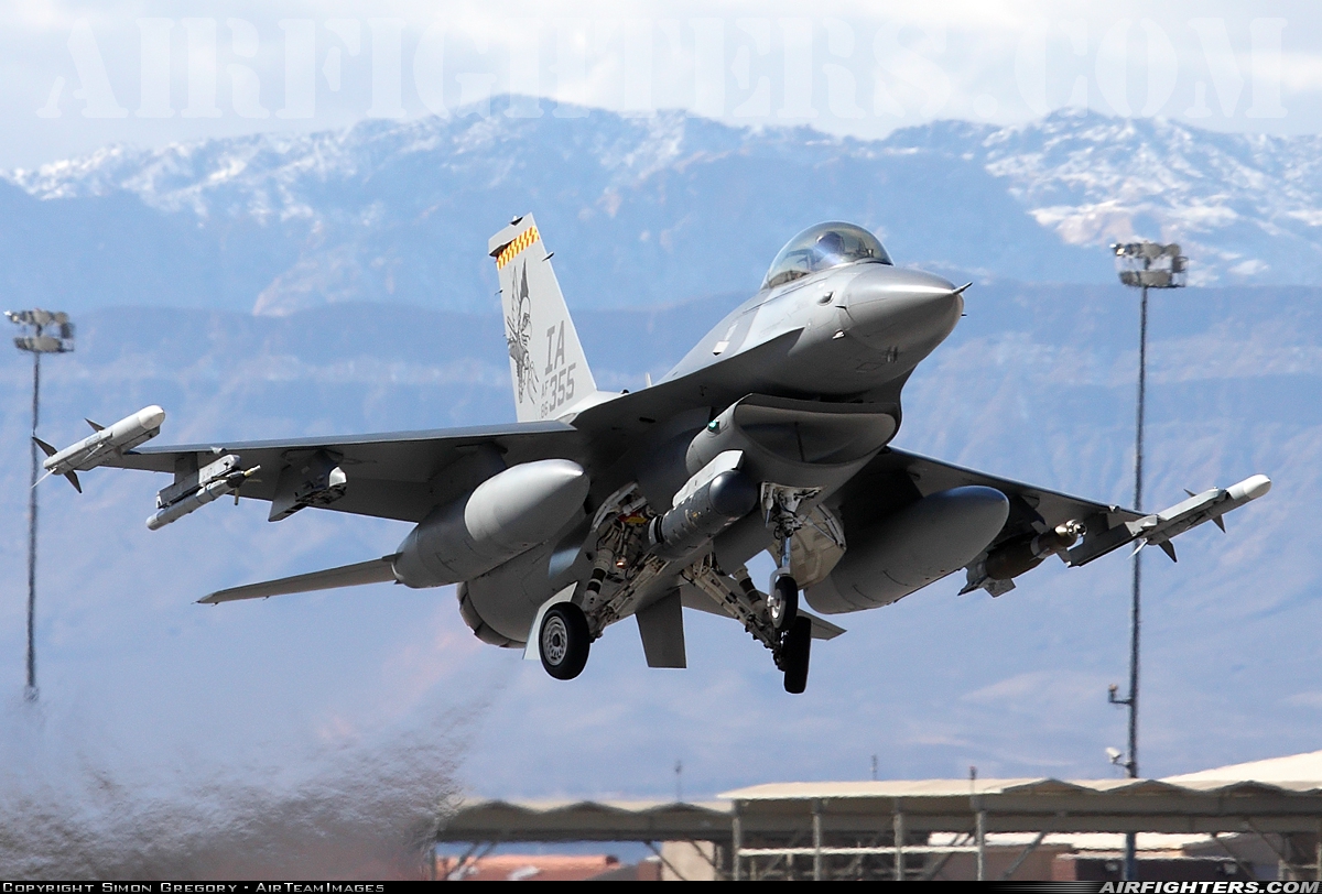 USA - Air Force General Dynamics F-16C Fighting Falcon 86-0355 at Las Vegas - Nellis AFB (LSV / KLSV), USA
