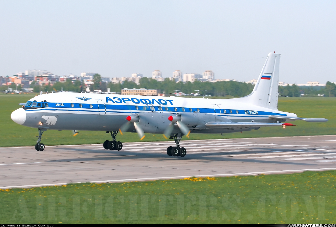 Russia - Air Force Ilyushin IL-18SRT RA-75528 at Moscow - Ostafyevo, Russia
