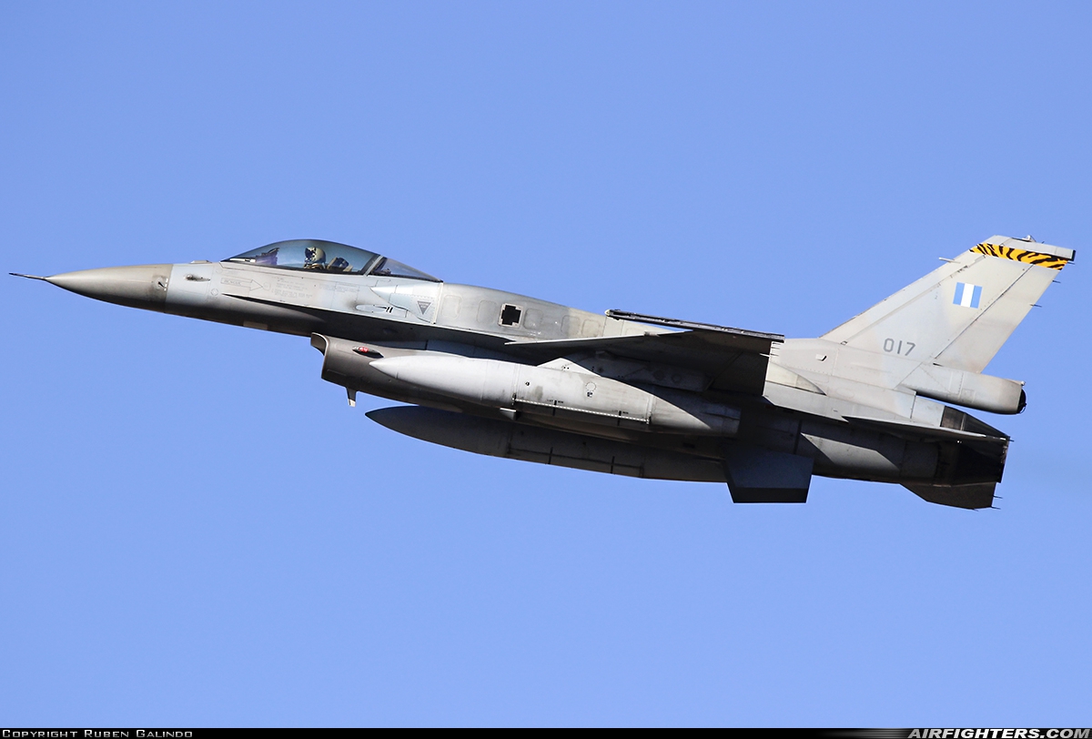 Greece - Air Force General Dynamics F-16C Fighting Falcon 017 at Albacete (- Los Llanos) (LEAB), Spain
