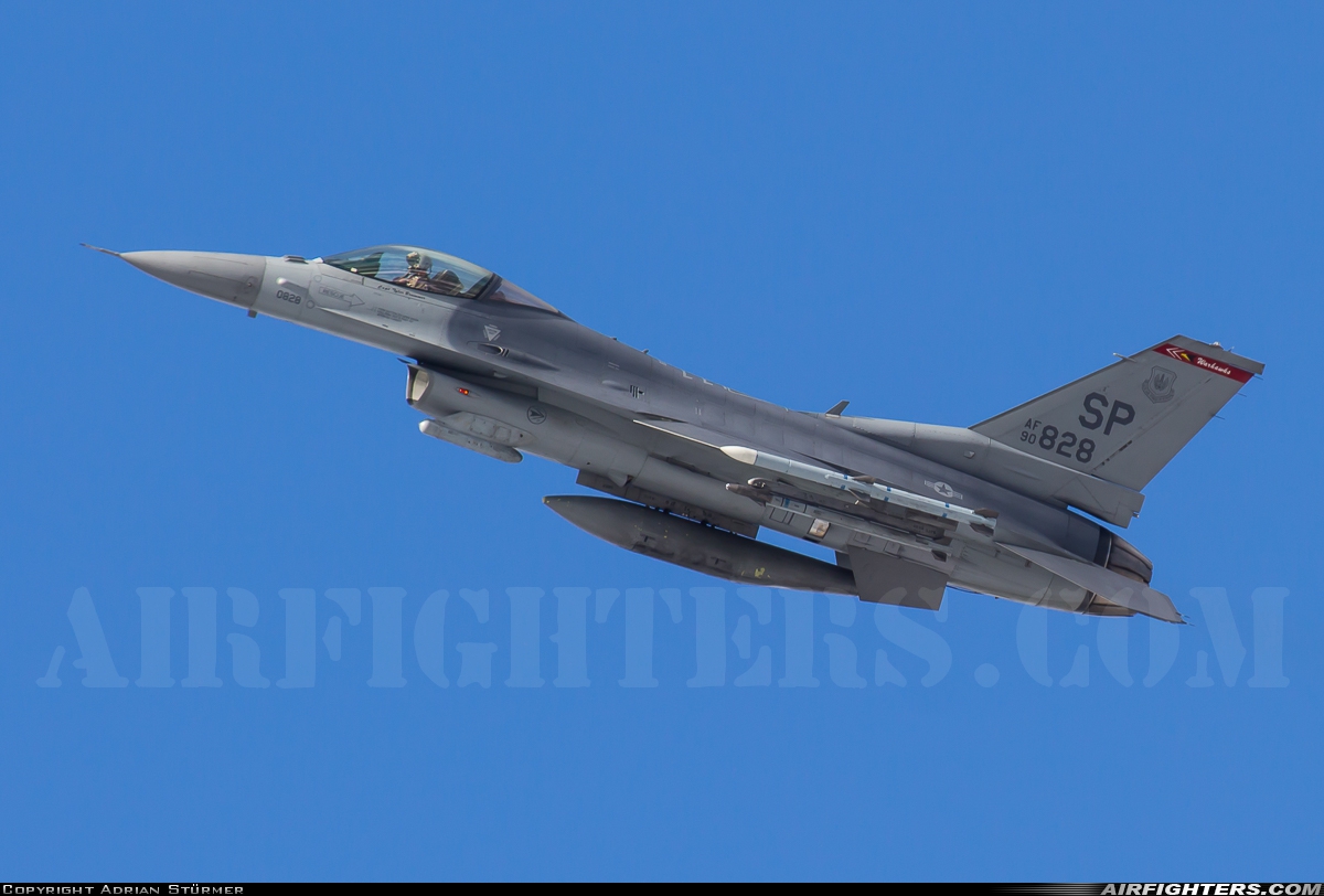 USA - Air Force General Dynamics F-16C Fighting Falcon 90-0828 at Spangdahlem (SPM / ETAD), Germany
